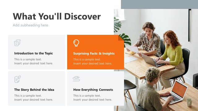 What You’ll Discover Slide – Infotainment PPT Template