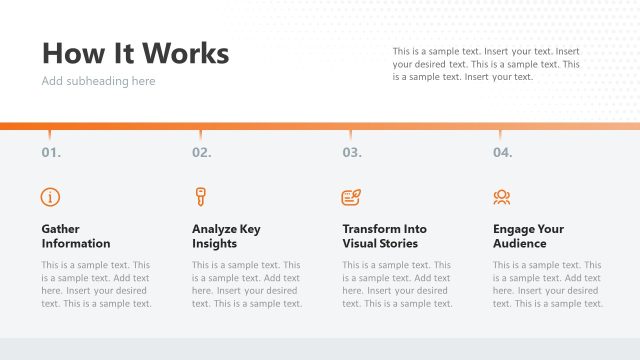 Four Step Slide – How It Works PPT Template