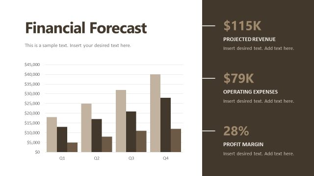 Data Visualization Slide with Bar Chart – Financial Forecast Presentation
