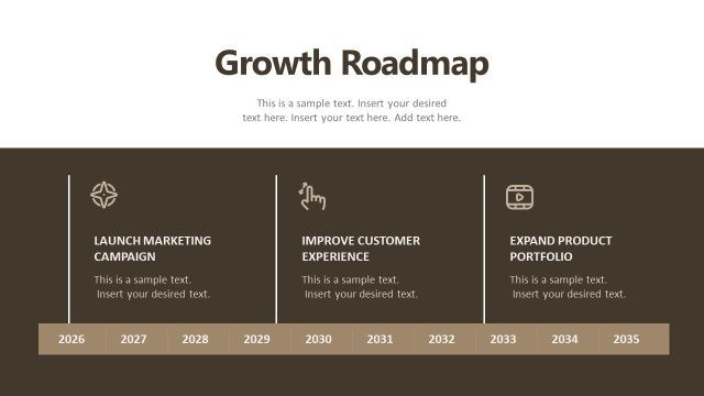Customizable Growth Roadmap Slide for Microbusiness Profile Presentation