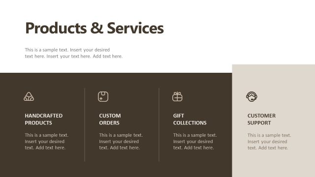 Products & Services Slide for Microbusiness Presentation Template