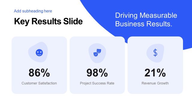 Key Results Presentation Slide – Business Growth PPT Template