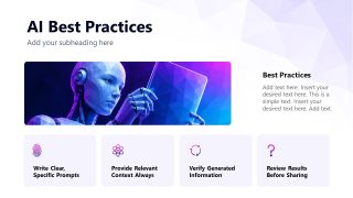 Generative AI Training PPT Design with Robotic Imagery 