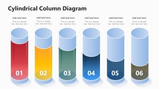 3D Cylindrical Columns Infographics Presentation Template 