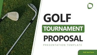 Cover Slide for Golf Tournament Proposal Presentation Template