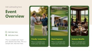 Event Overview Slide - Golf Tournament Proposal