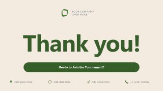 Ending Slide for Golf Tournament Proposal Presentation
