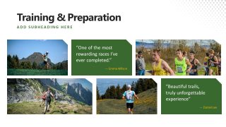Training Gallery – Mountain Ultra Trail PowerPoint Layout