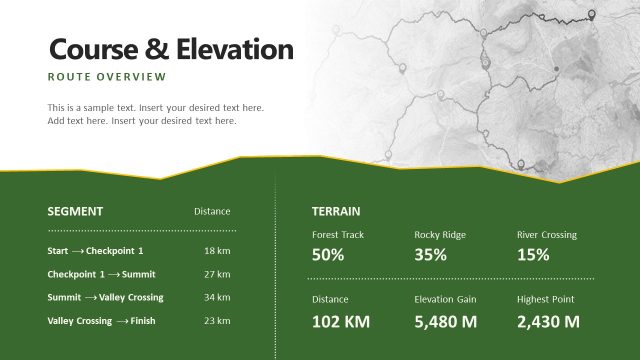 Course Elevation Statistics Mountain Ultra Trail Presentation