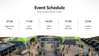 Timeline Schedule – Mountain Ultra Trail PowerPoint Deck