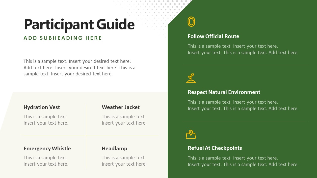 Mountain Ultra Trail Event PowerPoint Template