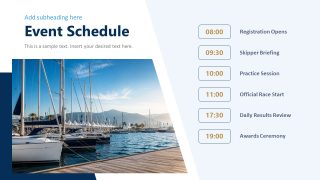 Yacht Regatta Slide for Event Schedule Presentation 