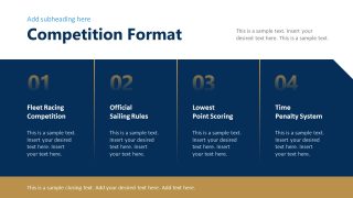 Yacht Regatta Template Slide with Multiple Vertical Sections 