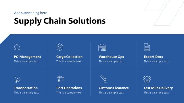 Supply Chain Solutions Infographics Presentation PPT Slide