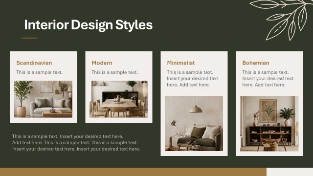 Interior Design Style Ideas Presentation Image Slide