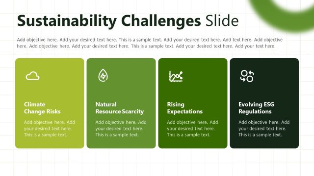 Four Infographic Sections – Sustainability Report Template