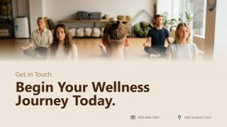 Wellness Mindfulness Template PPT Slide for Contact Details 
