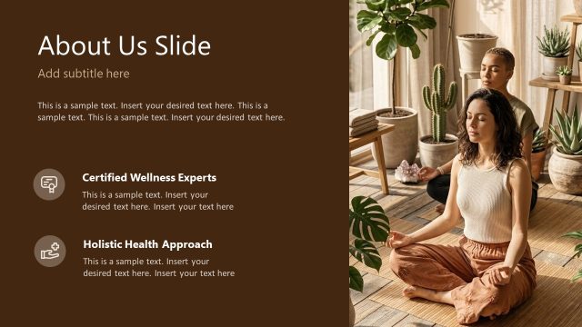 About Us Slide – Wellness Mindfulness PPT Template