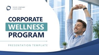Corporate Wellness PPT Template for Title Presentation 