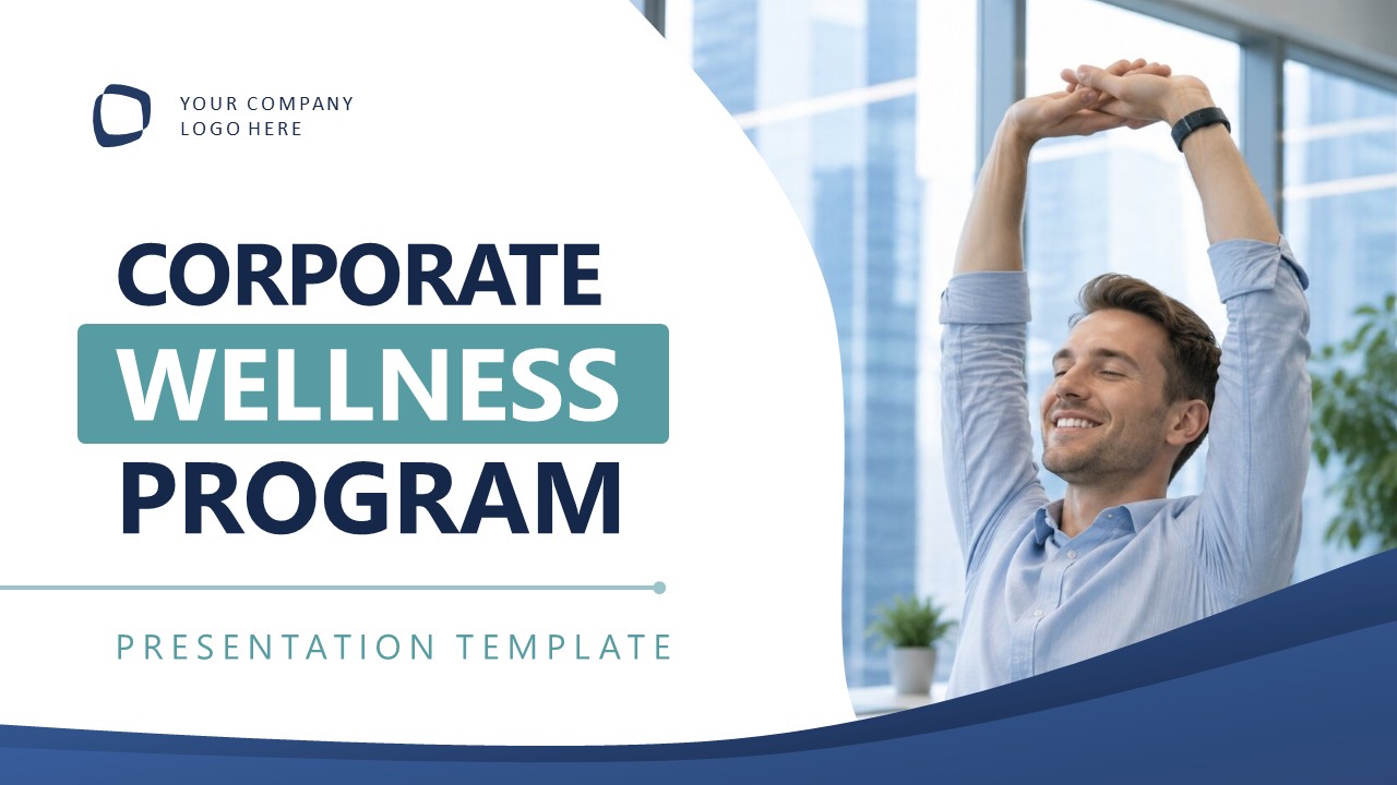 Corporate Wellness PPT Template for Title Presentation 