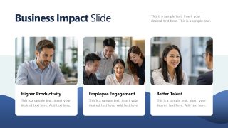 Business Impact Slide - Corporate Wellness PPT Slide Template 