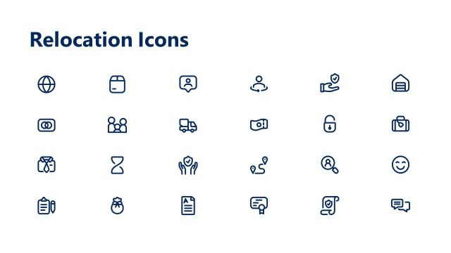 Relocation PPT Presentation Slide for Icons
