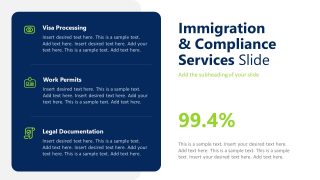 Relocation Services PPT Layout with Blue Background 