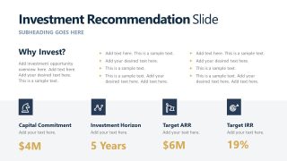 Recommendations Slide - Investment Opportunity Assessment PPT Deck 
