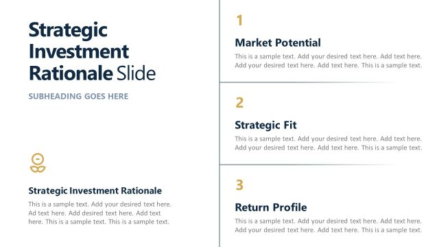 Strategic Investment Rationale Slide with Infographics