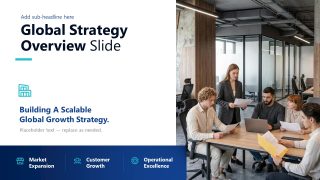 Editable Global Business Strategy Template Slide 
