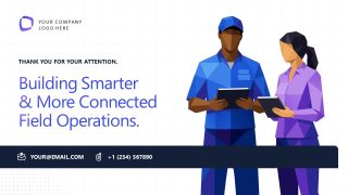 Field Service Management Slide Template Layout for Executive Presentation 
