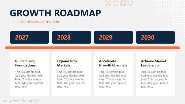 Growth Roadmap Presentation Slide for Organic Business Template