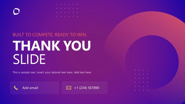 Thank You Slide – Basketball Sport PPT Slide Template