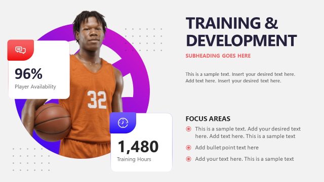 Training & Development Layout – Basketball Sport Presentation Slide