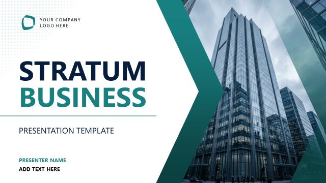 Cover Slide for Stratum Business PPT Template