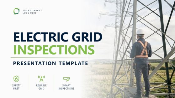 Editable Electric Grid Inspections PPT Template