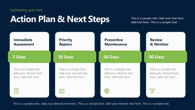 Action Plan & Next Steps PPT Slide – Electric Grid Inspections Layout
