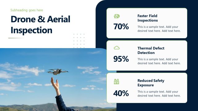 Drone & Aerial Inspection Slide – Electric Grid Inspections Template