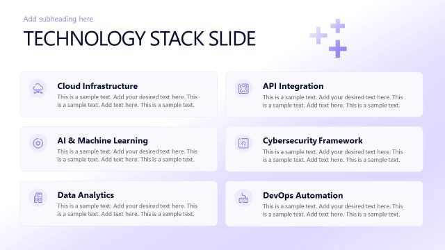 Technology Stack Display Slide – SaaS Company Presentation Template