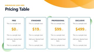 Business Company Profile PPT Slide for Pricing Presentation 