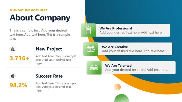 About the Company Slide for PowerPoint – Small Business Profile Template