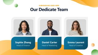 Dedicate Team Slide - Small Business Company Profile PPT Template 