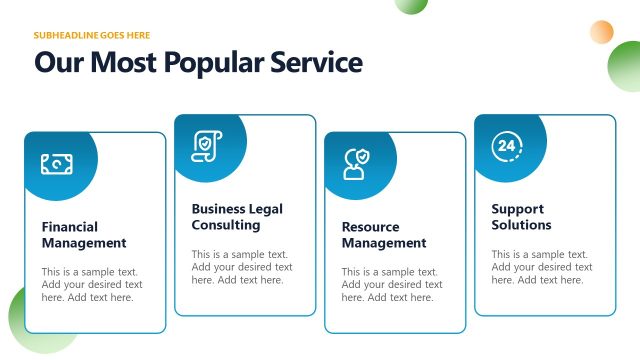 Our Most Popular Services Slide with Multiple Columns