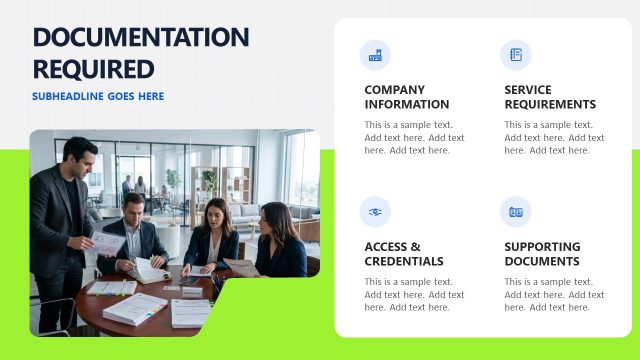 Client Onboarding Template Slide for Document Required Points Slide