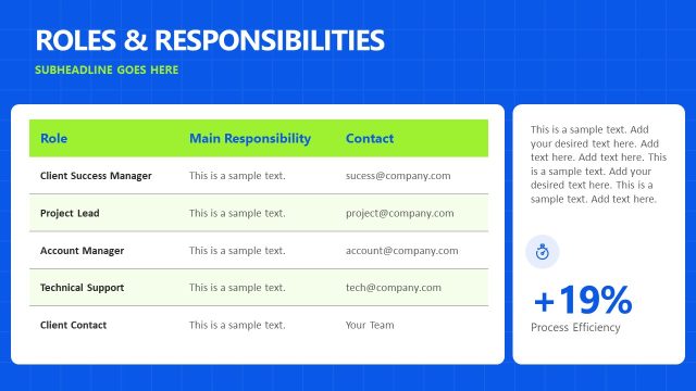 Roles & Responsibilities Slide for PowerPoint