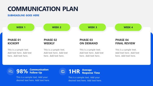Client Onboarding Template Slide for Communication Plan Presentation