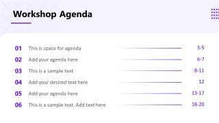 Customizable Internal Workshop PPT Template