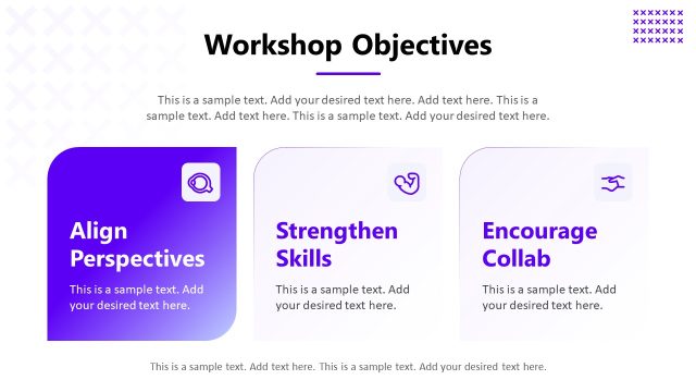 Workshop Objectives Discussion Slide – Internal Workshop Presentation Template