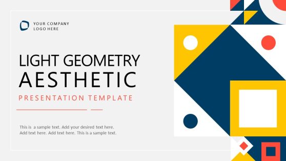 Light Geometry Aesthetic PowerPoint Template