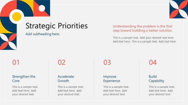 Strategic Priorities Four Point Framework